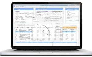 An electrical graph displayed on a laptop screen.