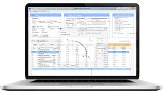 Un grafico elettrico visualizzato sullo schermo di un computer portatile.