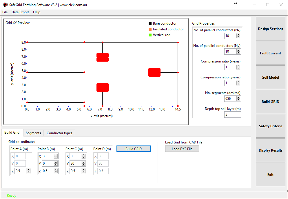 Figure 3. DXF CAD file imported into SafeGrid.