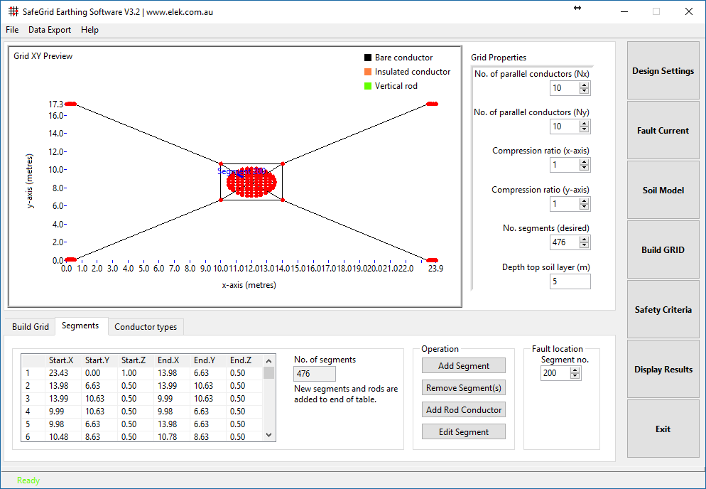 Figure 6. Setting the Fault Location Segment no.