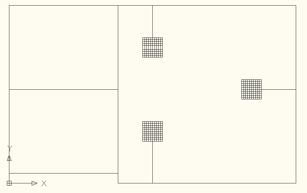 Figure 2. Model of earth grid drawn in CAD and saved as DXF file for importing into SafeGrid.