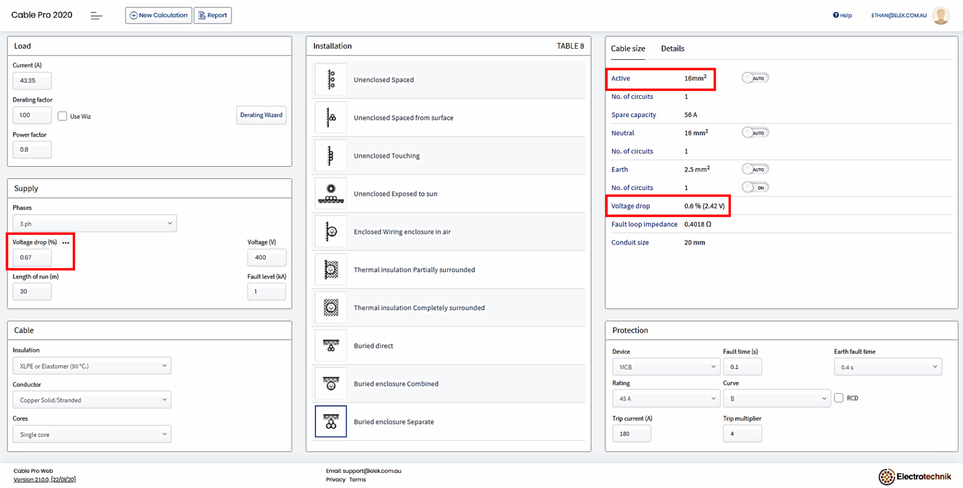 A screenshot of a power dashboard with highlighted options.