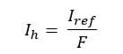 A diagram of an electrical formula for a refractometer.