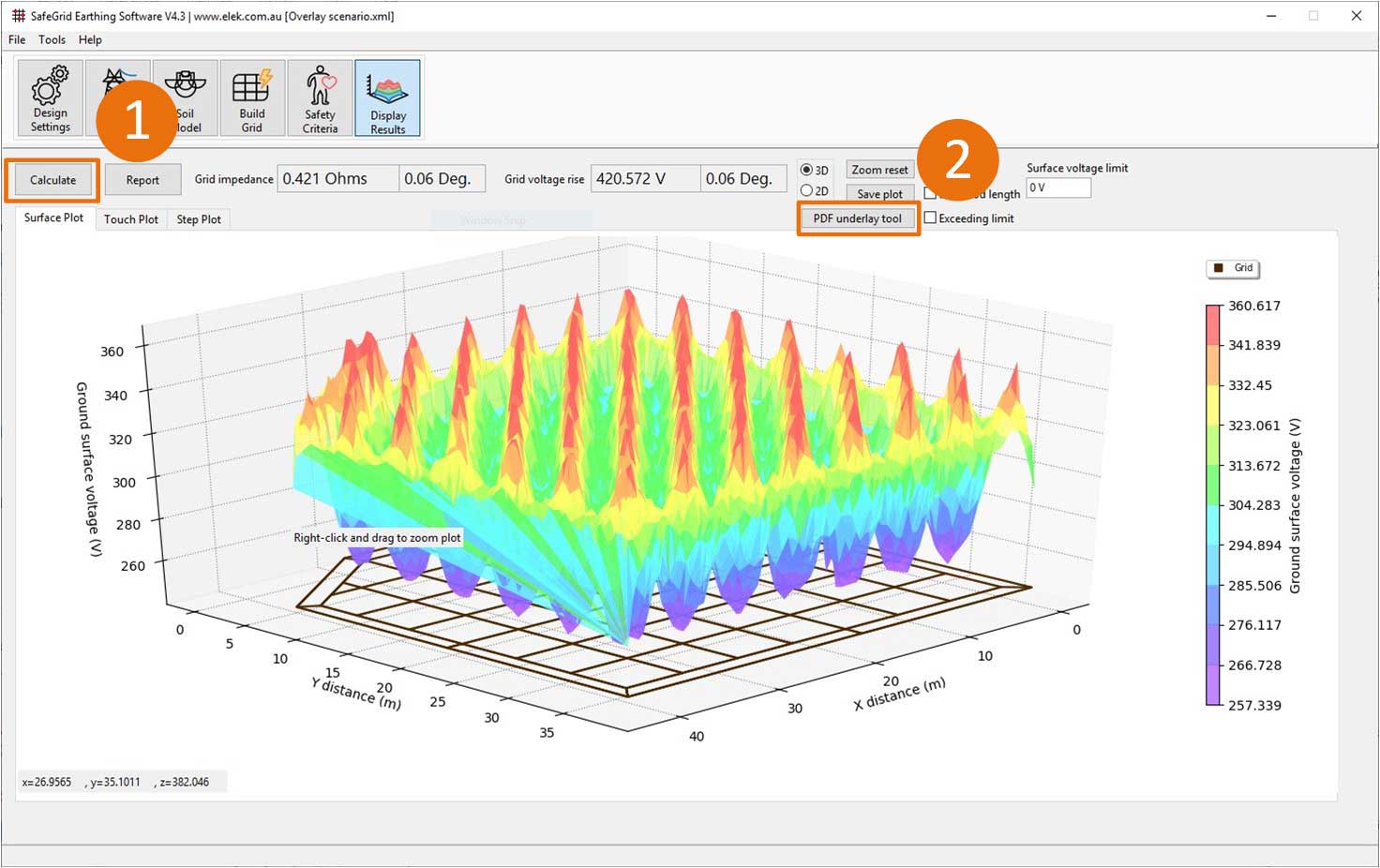 A screenshot of a computer screen displaying a power graph.