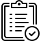 A software tool featuring a clipboard with a check mark on it for electrical substation management. A software tool featuring a clipboard with a check mark on it for electrical substation management.