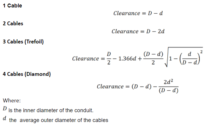 Cable Clearance Equations ELEK Software - Cable Pulling Tension Calculations