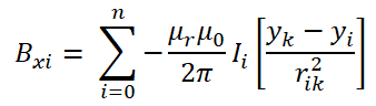 Magnetic Fields from High Voltage Power Cables formula 5 - Magnetic Fields from High Voltage Power Cables