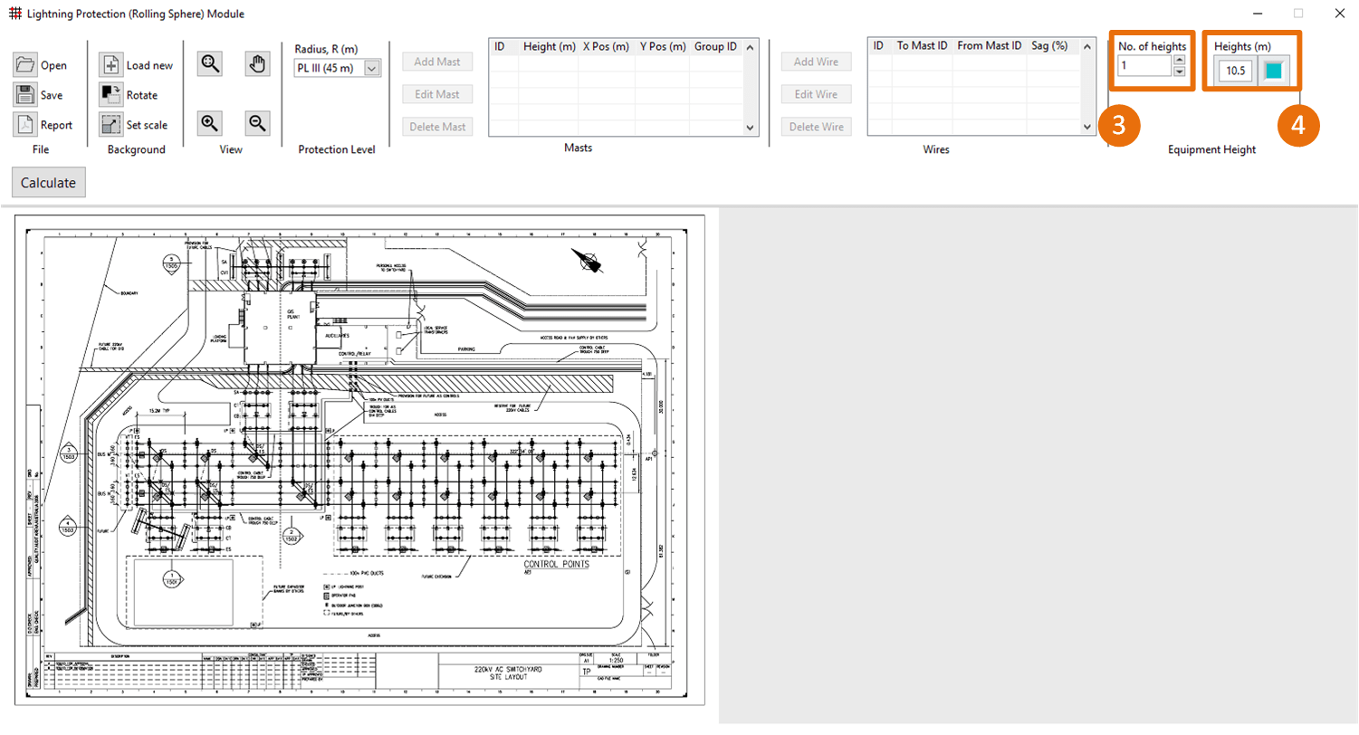 A screen shot of a computer screen displaying a drawing of cables in a renewables substation.