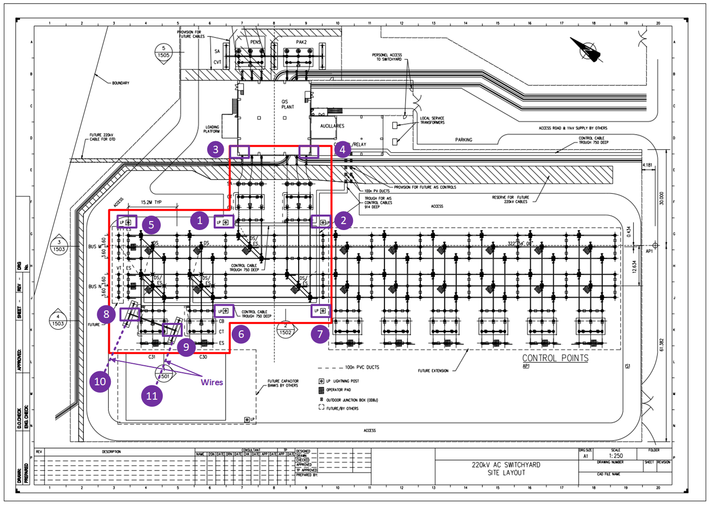 A floor plan showing the location of a building with renewables.