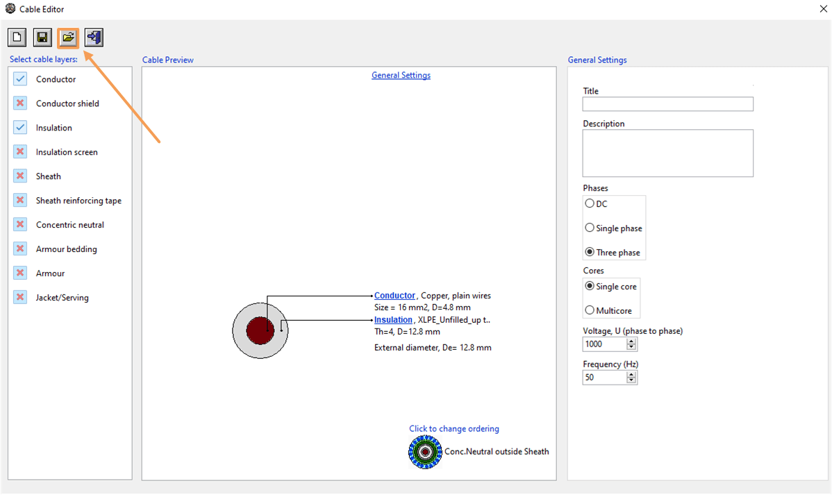 A screen shot of a software displaying a red circle highlighted.