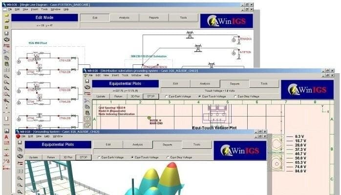 A computer screen displaying various electrical engineering software.