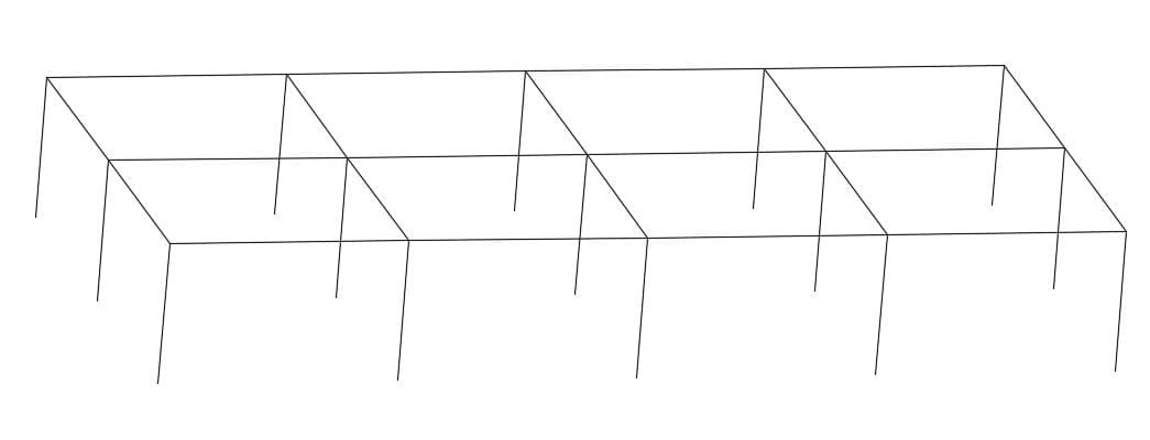 A diagram of a row of power squares.