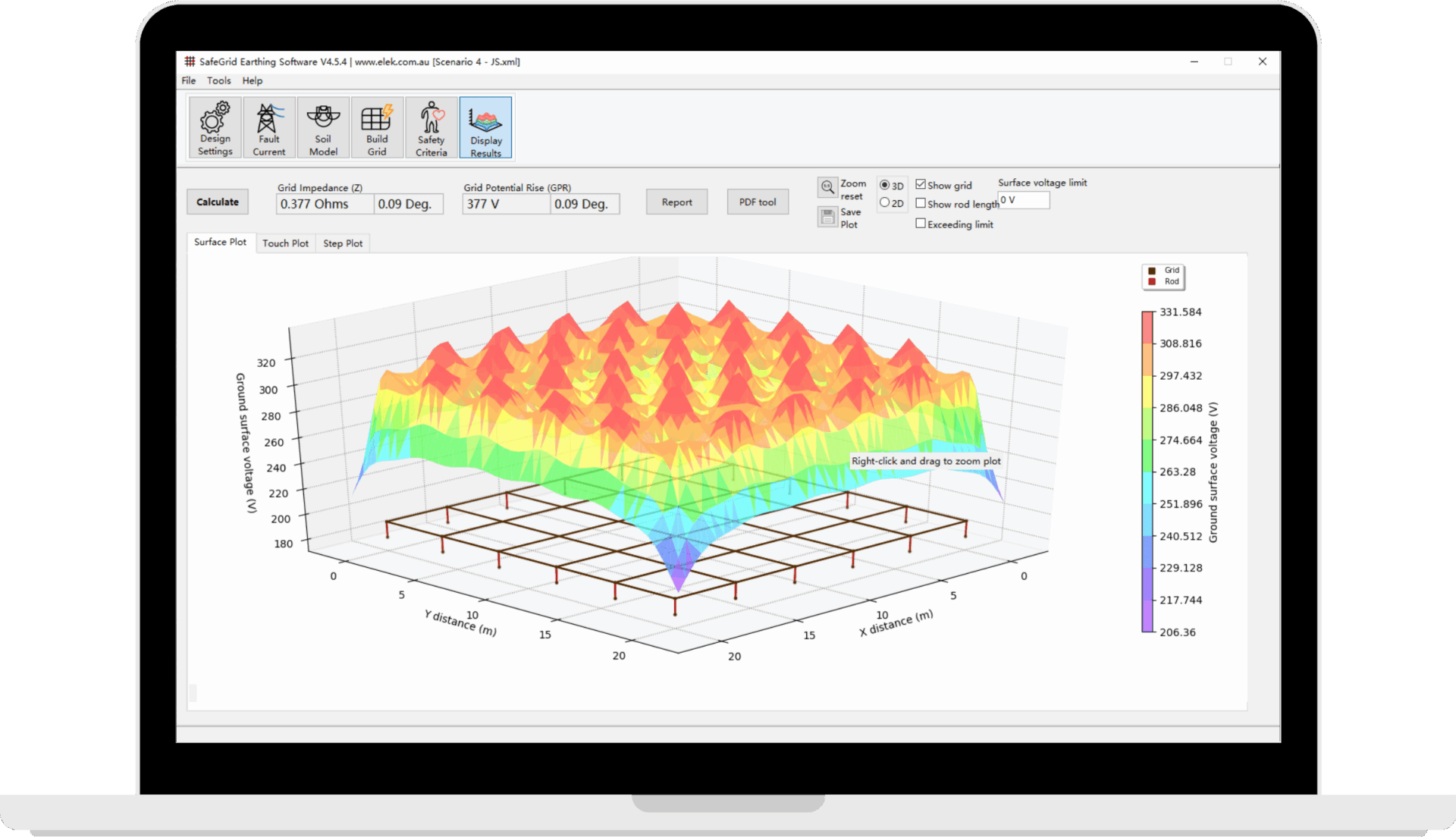 SafeGrid mobilebanner - Touch and Step Voltage Calculator
