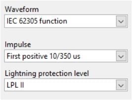 Figure 4 - Example input waveform settings