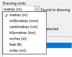 Drawing units in microsoft excel.