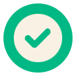 A green check mark icon on a white background.