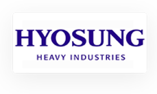 The logo for hyosung heavy industries.