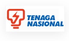 Tenaga national logo on a gray background.