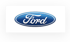 Ford logo with blue oval background and white scripted text on a cable sizing calculator-themed light gray background.