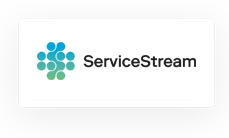 Logo of Servicestream, featuring a cluster of blue and green circles to the left of the cable sizing calculator name on a white background.