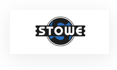 Logo of Stowe featuring stylized text in black and a cable sizing calculator emblem with blue accents on a white background.