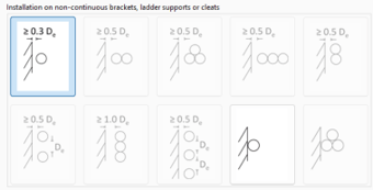 Single Cable Spaced from Surface