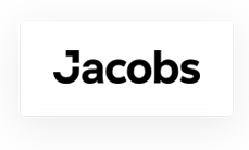 The image shows the word "Jacobs" in black, stylized text on a white background with gray surroundings.