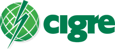Logo du CIGRE représentant un globe terrestre vert surmonté d'un éclair, à côté du mot « cigre » écrit en minuscules vertes.